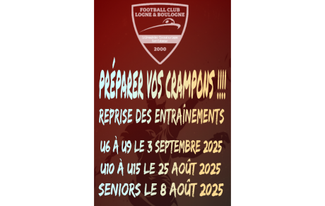 ⚠️ Reprise des entraînements ⚠️